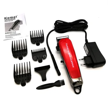 Професионална машина за рязане на коса, електрическа безжична машинка за подстригване за коса, led дисплей, машина за подстригване на коса, нож от въглеродна стомана, фризьорски салон машина Kemei