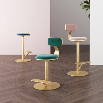 Бар стол Nordic Furniture Дизайнерски стол за дома Въртящи бар столове от ковано желязо До табуретка минималистичные столове с високи крака