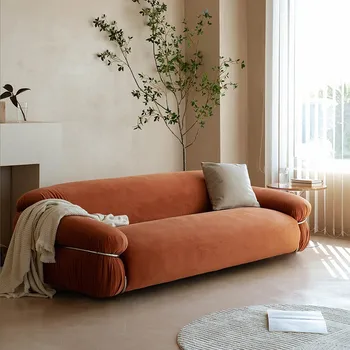 Диван за почивка в скандинавски стил с луксозен калъф, полулегнал стол, необичаен разтегателен, удобен директен диван, мебели за хола Soggiorno