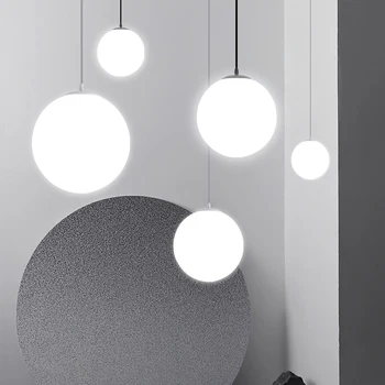 Модерните висящи лампи led round топка project light отдел 