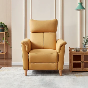 Дървен стол за дневна със сгъваща се облегалка, луксозен кожен стол за четене, офис столове, диван, мебели за спални, тераса, шезлонги