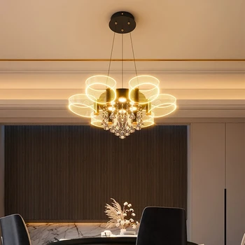 AiPaiTe, просто модерна домашна led акрилна полилей за спални, хол, трапезария, creative осветление