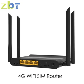 ZBT LTE 4G Рутер СИМ-карта, 300 Mbit/1200 Mbps на 2,4 g 5,8 g удължителен кабел Wifi Безжичен Интернет-Ретранслатор С Модем EC200TEUHA 3 * LAN 1 * WAN