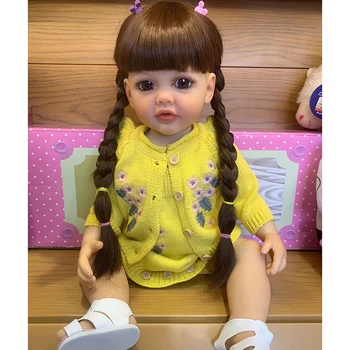 55 см реалистична кукла за цялото тяло, мека силиконова кукла-реборн за деца, Бети, мека на допир, благородна кукла, подаръци за деца