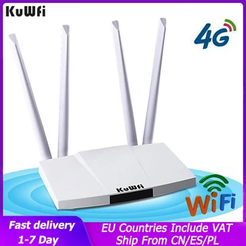 KuWFi LC112 4G Рутер Wifi 150 Mbit/CPE Точка за Достъп до СИМ-карти Рутер Отключени Безжичен Модем Ключ С Антена RJ-45 Поддръжка на 32 Потребители