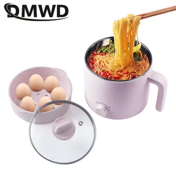 DMWD 1,2 л мультиварка за приготвяне на супа с юфка, с яйца, двойна котела за готвене, електрическа ориз, нагревательная тенджера от неръждаема стомана, домакински