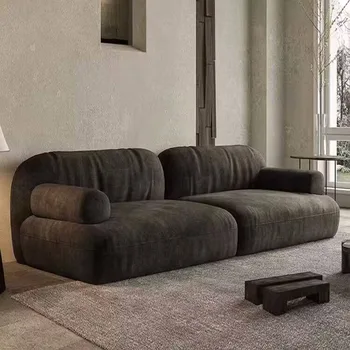 Секционни Луксозен черен диван-легло Vintage Relax Дизайнерски голям уникален луксозен диван Italiano Необичаен Xxl Divano Мебели за дома