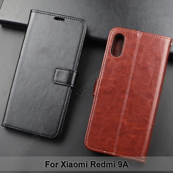 За Xiaomi Redmi 9A флип-чантата е от изкуствена кожа калъф