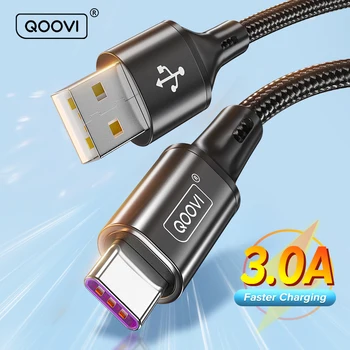 QOOVI 3A USB Type C Кабел За Бързо Зареждане, Кабел За Xiaomi Mi11 Samsung S21 A71 Huawei Бързо Зареждане на Тел Кабел За iPhone 13 12 Pro