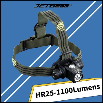 JETBEAM HR25 Налобный Фенер 1180 Лумена USB Акумулаторна батерия се Използва SST40 N4 BC Led С батерия 2400 mah, на Супер Ярък е Лесна светлината на Прожекторите