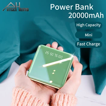 PINZHENG 20000 ма Мини Power Bank За Xiaomi iPhone Преносимо USB Зарядно Устройство Powerbank външна Батерия Бързо Зареждане на USB Powerbank