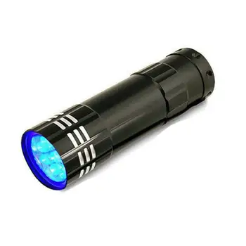 UV 9 LED Uv Фенерче Многофункционален Мини-Флуоресцентна Лампа Лек Преносим Водоустойчив Външен Авариен Фенер