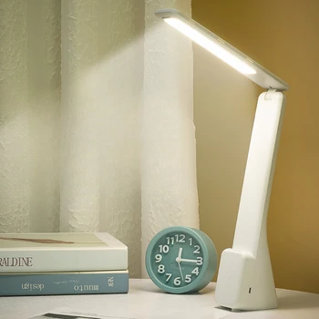 Интелигентен настолна лампа за защита на очите студенти, led лампа за общежития, детски модул за обучение сгъваем нощни лека нощ за спалня