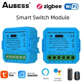 Sasha WiFi/ZigBee Smart Switch модул умен дом Мини ключа за лампата с ръцете си работи с Алекса Google Home, е необходимо неутрален проводник Alice