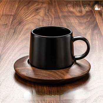 Европейската стилна малка луксозна Чаша премиум-клас, Мъжки matte Ретро-Черна Керамична Чаша, Чашата за Кафе