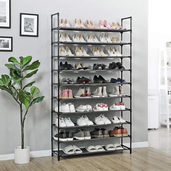 Многослоен шкаф за обувки, компактен за употреба, лесен монтаж, стойка за обувки, стелаж за обувки от нетъкан текстил, мебели за всекидневна