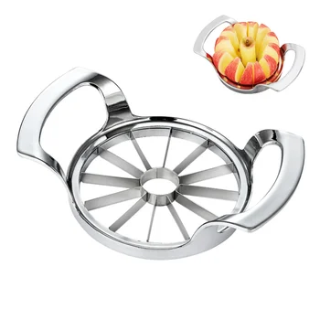 Висококачествена много голяма ломтерезка за подслушване на ябълки с 12 остриета от неръждаема стомана, ультраострый инструмент за нарязване на ядро за плодове, кухненски принадлежности