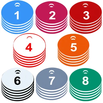 Диаметър 3,5 см Пластмасова кръгла етикет категория с сериен номер, 8 цвята, классифицирующая издател, маркер за пчеловодческой кутии, класирането знак
