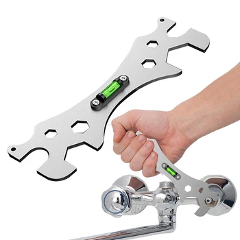 Многофункционален ключ за изравняване на ъгъла на наклона, гаечен ключ за душата, универсален ключ за ремонт, инсталация и поддръжка баня