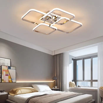Модерни полилеи повърхностен монтаж за хол, спалня, кабинет, вътрешно осветление, led полилей, златна AC90-260V