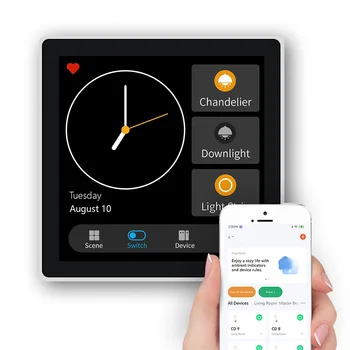 2022 Zigbee Smart home automation 4-инчов преминете на сцената с вградени релета 3 gang, дистанционно управляеми приложение smart life