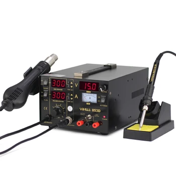 Поялната станция USB 220V 853D 1A с един удар факел с устройство за постоянен ток и горещ въздух за заваряване