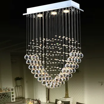 3 Декорации за дома, кристален лампа във формата на сърце, модерен окачен лампа и лесен лампа в техниката Colgante Moderna