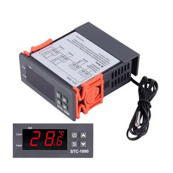 STC-1000 LED дигитален термостат за инкубатор Регулатор на температурата терморегулятор реле отопление охлаждане 12 В 24 В 110-220 v