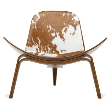 Стол-полет от волска кожа, скандинавски креативен дизайнер за всекидневната, стол за почивка с усмивка, удобен люлеещ се стол