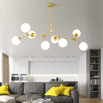 Постмодернистская минималистичная led полилей за всекидневната, осветление от ковано желязо, декорация на дома, полилей за спални, творчески лампи