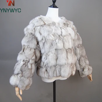 2023 Нов стил, палто от естествена кожа, яке от 100% естествена кожа, дамски зимни топло кожено палто от лисьего кожа, висококачествена кожа жилетка, безплатна доставка